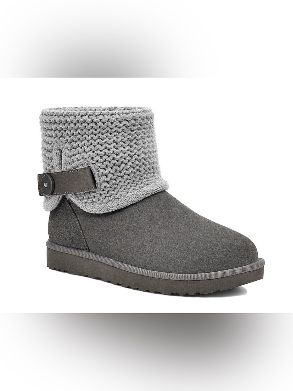 UGG Shania Women's Gray Knit Cuff Ankle Boot